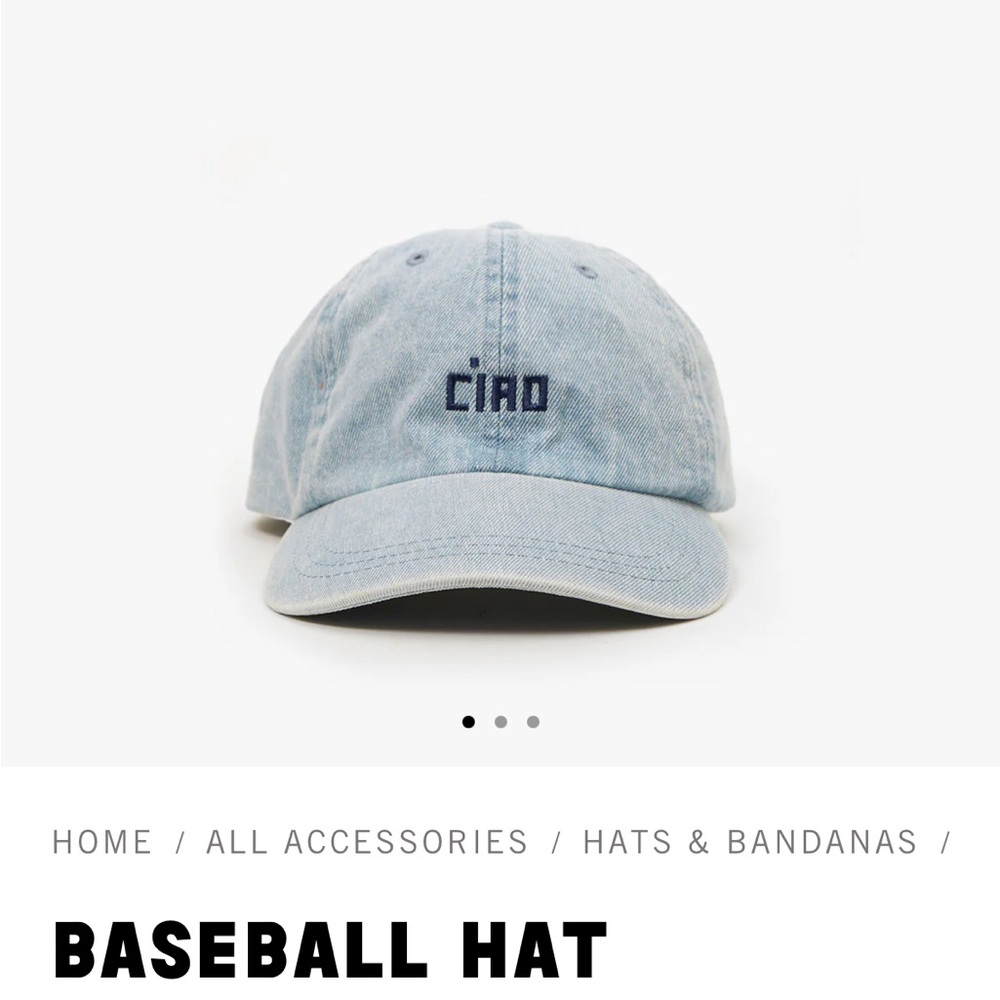 Clare V Light Denim Ciao Baseball Hat
